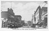 Coraopolis Pennsylvania Looking West on Fifth Avenue Antique Postcard ...
