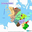 StepMap - Schleswig-Holstein Landkreise - Landkarte für Deutschland