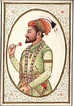 Canvas Mughal Portrait Of Emperor Shah Jahan Holding A Flower ...
