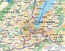 Map of Geneva (Switzerland) - Map in the Atlas of the World - World Atlas