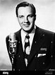 Bandleader and singer Bob Crosby at the CBS microphone, 1953 Stock ...