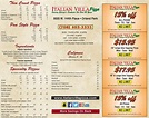 Italian Villa Pizza - Orland Park, IL - 708.403.3335 - Menu