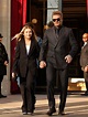 David Beckham & Daughter Harper Wear Matching Black Suits in Paris