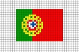 Flag of Portugal Pixel Art | Pixel art templates, Flag cross stitch ...