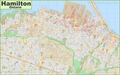 Large detailed map of Hamilton (Canada) - Ontheworldmap.com
