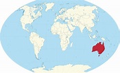 L'australie carte du monde - Australie sur la carte du monde (Australie ...