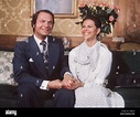 Silvia Sommerlath and King Carl Gustaf of Sweden announcing their ...