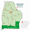 Madison County Map - Encyclopedia of Arkansas