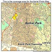 Aerial Photography Map of Bethel Park, PA Pennsylvania
