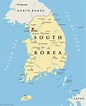 Carte de la Corée du Sud, villes principales - Korea Roads