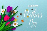 Happy Mothers day greeting poster. | Decorative Illustrations ~ Creative Market