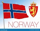 Norway Official National Flag and Coat of Arms, Europe Stock Vector ...