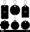 Sale Tags Vector Silhouettes. Different Price Tags Isolated on White ...