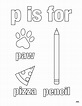 Letter P Coloring Pages - 15 FREE Pages | Printabulls