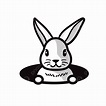 Rabbit On Hole, Rabbit, Hole, Cartoon PNG and Vector with Transparent ...