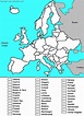 Blank Map Europe Worksheet