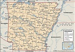 Arkansas State Map With Cities | Map Of The World