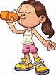 Chica beber agua Stock Vector by ©memoangeles 94966904