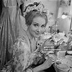 English actress Elizabeth Counsell at her dressing table, UK, January ...
