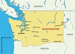 Washington (state) - vector map Stock Vector | Adobe Stock
