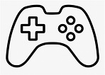 Transparent Game Console Png - Game Controller Outline Png , Free ...