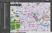 Berlin Stadtplan Karte / Stadtplan von Berlin | Detaillierte gedruckte ...