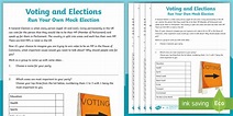 UK Parliament: Elections Mock Election Classroom Activity