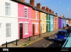 Colourful Terraced House .bloomfield Road Blackpool England Stock Photo ...