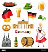 German icons set. Germany national traditional symbols Stock Vector ...