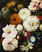 A Vase of Flowers (detail), Mary Moser, 1792-97. Oil on canvas ...