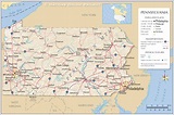 Pa State Map With Cities - Map
