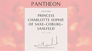 Princess Charlotte Sophie of Saxe-Coburg-Saalfeld Biography | Pantheon