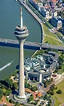 Luftbild Düsseldorf - Fernsehturm Rheinturm in Düsseldorf im Bundesland ...