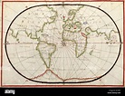 Siglo xvi mapa del mundo. Publicado alrededor de 1590, este mapa ...