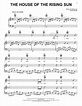 The House Of The Rising Sun Sheet Music | The Animals | Piano, Vocal ...