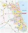 Chicago Neighborhood Map Royalty Free ... | Illinois, Chicago, Chicago loop