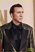 Nicolas Cage Looks Cool in Metallic Gold Blazer at Golden Globes 2024 ...