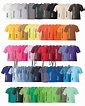 Gildan 500B Gildan Youth Jersey Color Chart // Etsy Color Chart ...