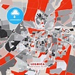Legnica, Lower Silesian, Poland, modern art map | Map poster, Poster ...