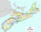 Map Of Nova Scotia Canada With Cities