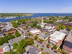 Newburyport Historic Downtown Aerial View, MA, USA Stock Image - Image ...