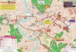 Rome top tourist attractions map - Double decker bus (open top, hop on ...