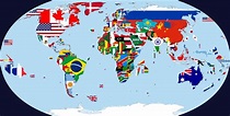 Flag Map Of The World - Large World Map