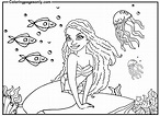 Halle Bailey Little Mermaid Coloring Page - Free Printable Coloring Pages