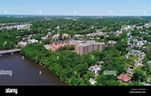 Aerial view of Highland Park, New Jersey near Raritan River Stock Photo ...