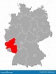 Mapa De Renania-Palatinado En Alemania Ilustración del Vector ...