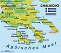 Map of Chalkidiki (Region in Greece) | Welt-Atlas.de