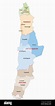 Mapa político y administrativo de las regiones del norte de Chile ...