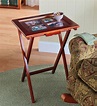 Wooden tv trays and stand