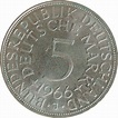 Deutschland 5 DM Kursmünze 1966 J Silber vz/Stgl. 15 Euro